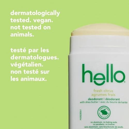 Hello Fresh Citrus Natural Deodorant with shea butter, Aluminum Free, Parabens Free, 73g — view 6