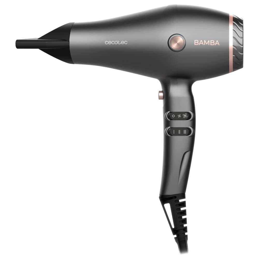 Cecotec Secador de Pelo Iónico Bamba IoniCare 5200 Aura Black. 2300W, Concentrador y Difusor, Cabello Sin Encrespamiento, Motor DC, Ion Real, Gran Caudal de Aire, 2 Velocidades y 3 Temperaturas — view 15