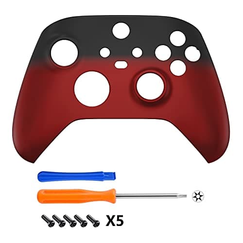 eXtremeRate Replacement Shell for Xbox Series X & S Controller - Personalized Upgrade - Shadow Red Soft Touch Grip Custom Cover Case Faceplate for Xbox Core Controller [Controller NOT Included] — view 2
