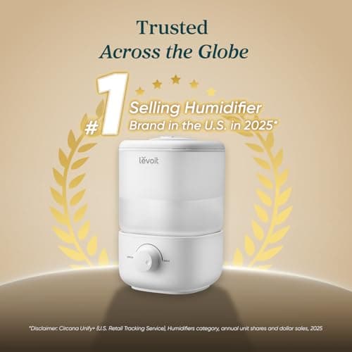 LEVOIT Top Fill Humidifiers for Bedroom, 2.5L Tank for Large Room, 28dB — view 5