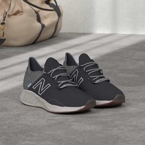 New Balance Women's Fresh Foam Roav Running Shoe,Black/Light Aluminum,8 — view 2