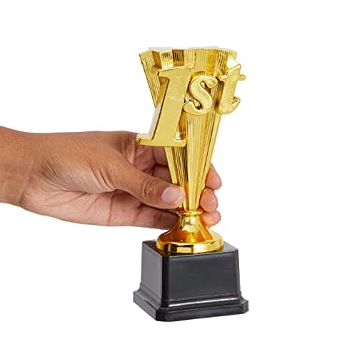 1st Place Trophy Award for Sports Tournaments, Funny Gold Trophies for Adults, Competitions, Achievements (8 In) — view 2