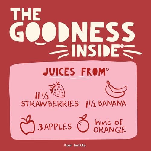 Naked Boosted Smoothie Strawberry Banana Machine, 15.2 fl oz Bottle - Real Fruit Juice Smoothie with Fiber, Excellent Source of Vitamin C and Vitamin E for Immune Support — view 4