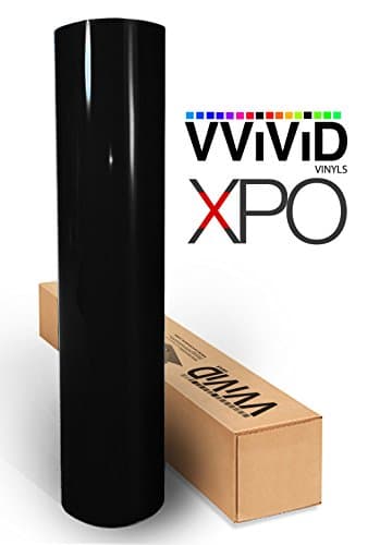 Black High Gloss Realistic Paint-Like Microfinish Vinyl Wrap Roll with VViViD XPO Air Release Technology - 1ft x 5ft