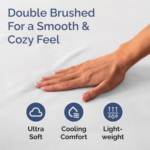 Queen Fitted Bed Sheet - Bottom Single Fitted Sheet Only - Ultra-Soft Hotel Luxury Bedding w/ 8-16 Inch Deep Pockets - Breathable, Cooling & Wrinkle Free - Easy-Care, Fade & Shrink Resistant - White — view 4
