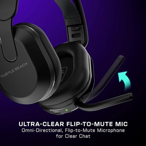 Turtle Beach Stealth 500 Wireless Gaming Headset Licensed for Xbox Series X|S, Xbox One & Works via Bluetooth with PC, Switch & Mobile – 40-Hr Battery, Memory Foam Cushions, Flip-to-Mute Mic – Black — view 2