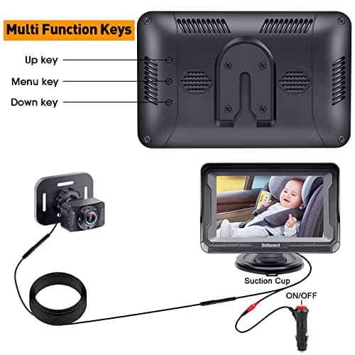 DoHonest Baby Car Camera HD 1080P - Rear-Facing Car Baby Monitor with Night Vision, Adjustable View Angle, Easy Setup, Anti-Glare Display, Safety for Kids & Infants — view 6