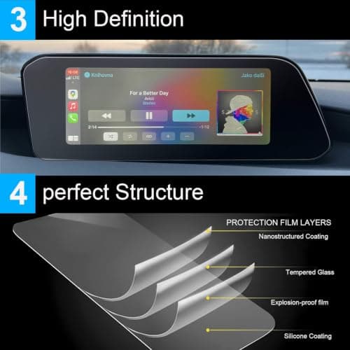TTCR-II Compatible with MAZDA3 Screen Protector Matte 2019-2024 2025 2026 and for Mazda CX-30 Screen Protector 2020-2024 2025 2026, for Mazda 3 and CX-30 Anti-Glare Touchscreen Film 8.8 Inch — view 5