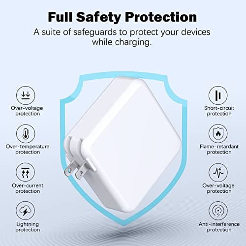Mac Book Pro Charger - 120W USB C Fast Charger Adapter Compatible with MacBook Pro & MacBook Air 13, 14, 15, 16 inch, iPad Pro, Samsung Galaxy and All USB C Device — view 2