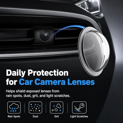 2Pcs Car Camera Lens Protector, Clear Backup Camera Cover and Lens Guard