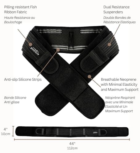 Vriksasana Sacroiliac Hip Belt for Women and Men That Alleviate Sciatic, Pelvic, Lower Back and Leg Pain, Stabilize SI Joint | Trochanter Belt | Anti-Slip and Pilling-Resistant (Black, Regular) — view 2