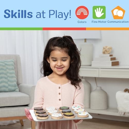 Melissa & Doug Slice & Bake Cookie Set with Wooden Play Food, Colorful Toppings & Play Kitchen Accessories, Preschool Learning Toys for Girls & Boys 3+ — view 4
