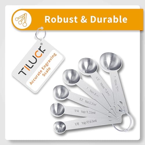 TILUCK Stainless Steel Measuring Cups & Spoons Set, Cups and Spoons,Kitchen Gadgets for Cooking & Baking (10) — view 3