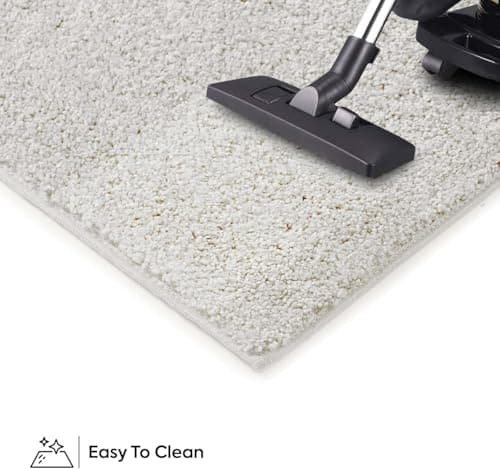Ambiant Pet Friendly Solid Color Area Rugs Off White - 3' Square, Indoor, Stain Resistant, Perfect for Living Room, Bedroom, Dining Room, Entryway, Pet & Kids Friendly Rug, Wedding, Made in USA — view 3
