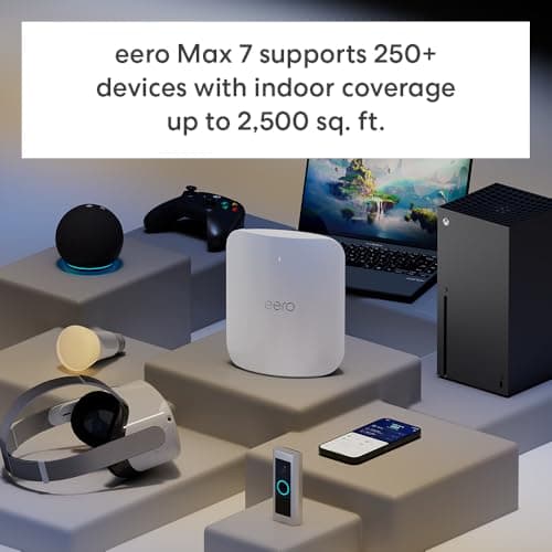 Amazon eero Max 7 (1-pack) with Amazon eero Outdoor 7 (1-pack) mesh wifi system — view 5