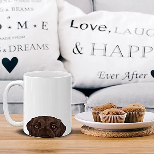 MUGBREW Chocolate Brown Labrador Retriever Dog Ceramic Coffee Mug Tea Cup, 11 OZ — view 4