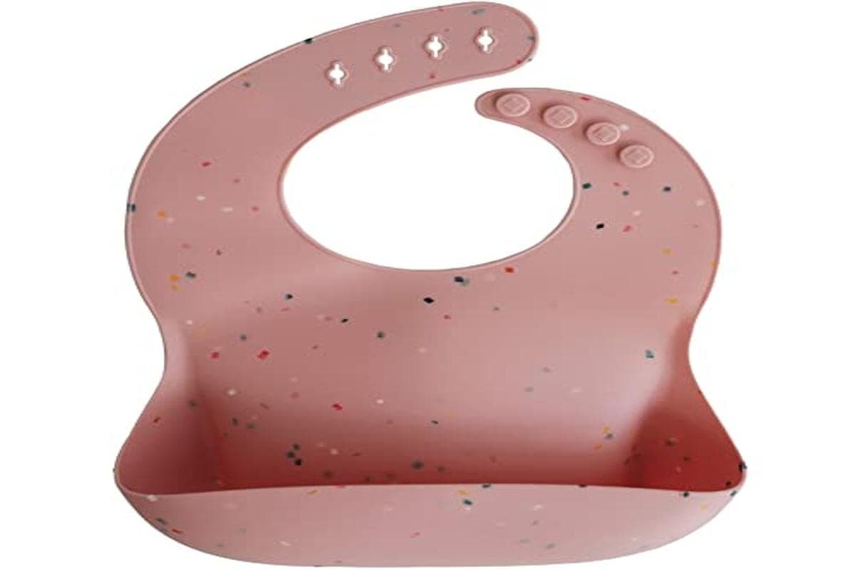mushie Babero de Silicona para Bebés | Baberos de Alimentación con Bolsillo | Fáciles de Lavar | 4 Tamaños Ajustables | Sin BPA | Accesorio Durable para Niños Pequeños y Niñas | — view 4