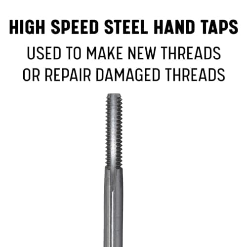 Drill America DWT54455 Qualtech High-Speed Steel Hand Threading Tap, Uncoated (Bright) Finish, Round with Square End Shank, Bottom Chamfer, 1/4"-20" Size