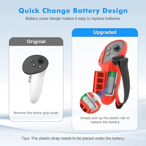 Rechale Silicone Cover Set Compatible with Oculus/Meta Quest 3S, VR Accessories for Meta Quest 3S, Protective Cover Set Includes Controller Grip Cover, Face Cover, VR Shell Cover (Red)