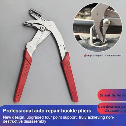 Car Clip Pliers & Trim Removal Tool, Spring-Loaded Fastener Rivet Remover for Auto Door Panels, Interior & Exterior Trim, Mechanic, Damage-Free Disassembly — view 2