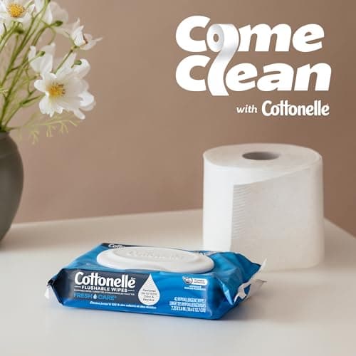 Cottonelle Fresh Care Flushable Wet Wipes, Adult Wet Wipes, 4 Flip-Top Packs, 42 Wipes per Pack (168 Total Flushable Wipes) — view 6