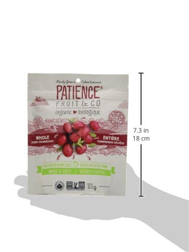 Patience Fruit & Co. Organic Whole and Juicy Dried Cranberries Sweetened with Apple Juice, 113g — view 3