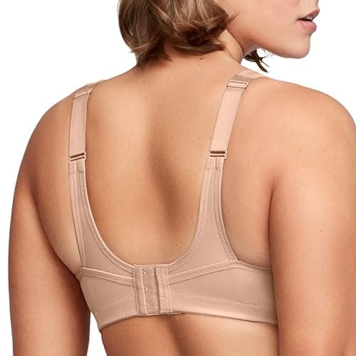 Glamorise Women's Plus-Size No Bounce Full Support Sport Bra, Cafe, 46G