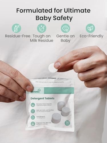 GROWNSY Detergent Tablets 40 Count, Bottle Washer Tablets Compatible with All Brands of Baby Bottle Washers, Deep Cleaning for Bottles, Pump Parts and Baby Feeding Essentials — view 4