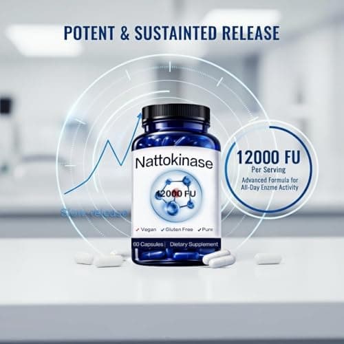 Nattokinase Supplement, 400 mg - 12000 FU, Helps Support Cardiovascular Health 60 Count — view 3