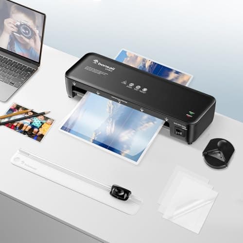 Bonsaii 9 Inch 4 in-1 Thermal Laminator Machine with Never Jam Technology for Documents/Posters/Photos, Personal Laminator with 40 Laminating Sheets, Ideal for Office/School/Home/Business — view 6