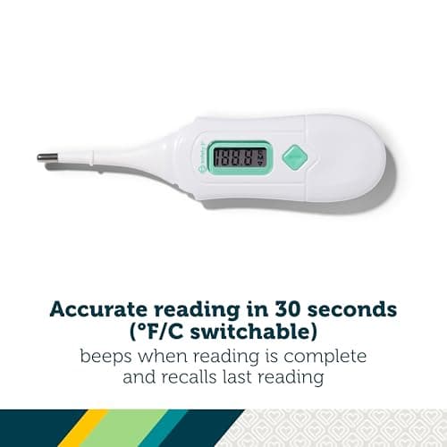 Safety 1st 3-in-1 Nursery Thermometer – Oral, Rectal, and Underarm Thermometer for Babies, Kids, and Adults with Flexible Tip, Over-Insertion Gauge, Fast & Accurate Readings, Celsius/Fahrenheit — view 2