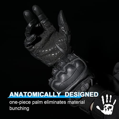 WTACTFUL Touch Screen Motorcycle Tactical Gloves for Men Airsoft Paintball MTB Bike Cycling Cross-Country Motorbike ATV Hunting Hiking Riding Driving Work Outdoor Full Finger Gloves M Black — view 3