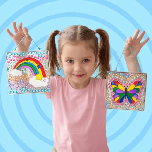 Klever Kits 4PCS Window Art, 2-in-1 Gems and Gels Suncatcher, 2 Ways to Play Diamond and Gels, Arts & Crafts Toys for Boys Girls, Christmas Birthday Gifts for Kids Age 6 and Up — view 7