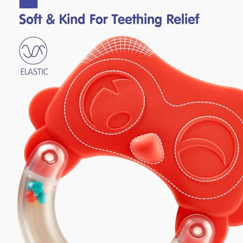 hahaland Baby Teething Toys, Infant Newborn Toys 0-3 3-6 Months, Silicone Babies Teether Rattles, Baby Shower Gifts for Newborn Boys Girls, 10 Pcs with Storage Box for 0 Months+ — view 4