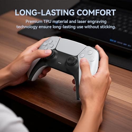 12-Pack Black Joystick Replacement Caps Compatible with PS4/PS5 - Non-Slip, Anti-Glue, Fingerprint-Proof Compatible with for Someone — view 4