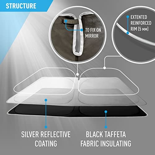 CLIM ART Windshield Sun Shade for Toyota Sienna 2021-2026, Custom-Fit Foldable Car Sunshade, Vehicle Sun Protector, Front Auto Windshield Cover, Car Accessories - WS8009 — view 3