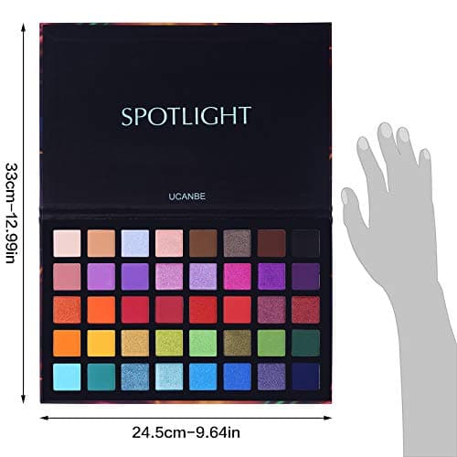 UCANBE Spotlight Eyeshadow Palette Professional 40 Color Eye Shadow Matte Shimmer Makeup Pallet Highly Pigmented Colorful Powder Long Lasting Waterproof Eye Shadow — view 4