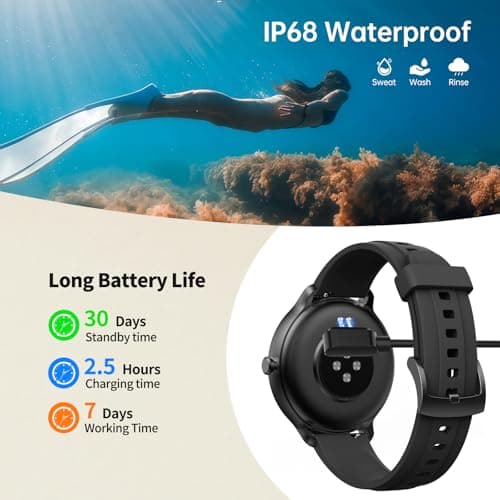 Smart Watch for Women Men(Answer/Make Calls), Fitness Tracker Built-in AI Voice, 1.27" HD Smartwatch with Heart Rate/Sleep/Step/SpO2 Monitor, 100+ Sports Modes, IP68 Waterproof Watch for Android iOS — view 7