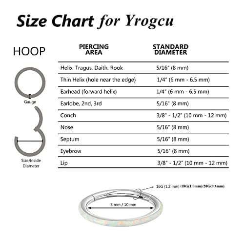 Yrogcu 16G Gold 6mm Hinged Nose Ring Hoop Double Row Diamonds Septum Piercing Jewelry Cartilage Earrings Stainless Steel Helix Earring Hoop Daith Lip Eyebow Belly Ring with Shiny Clear CZ — view 4