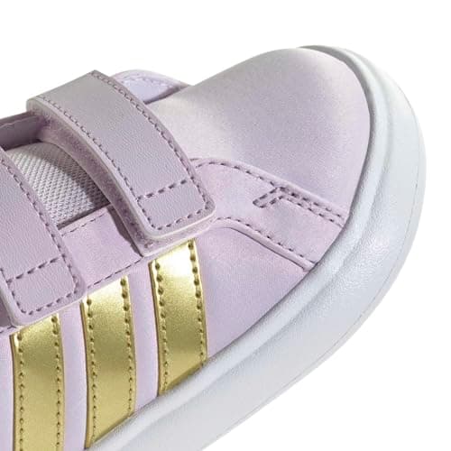 adidas Unisex-Baby Grand Court Elsa I, Ice Lavender/Gold Metallic/Blue, 8.5 — view 7
