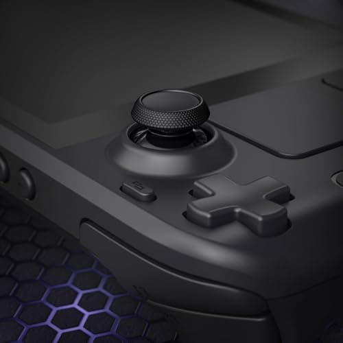 eXtremeRate Replacement Thumbsticks for Steam Deck LCD, Custom Analog Stick Joysticks Repair Kit for Steam Deck OLED Handheld Console with Original Touch Sensing, Anti-Slip Texture Grip - Black — view 5