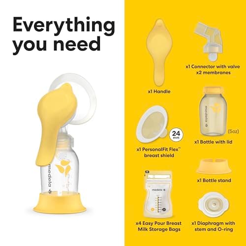 Medela Harmony Manual Breast Pump, Compact Swiss Design with PersonalFit Flex Shields and Medela's 2-Phase Expression Technology — view 7