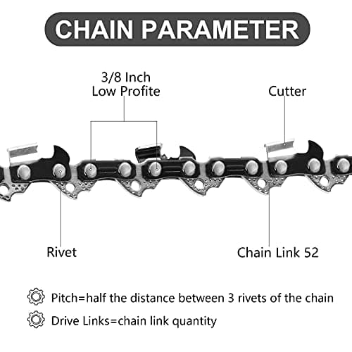 Loggers Art Gens 2 Pack 14 Inch Chainsaw Chains 3/8 LP .050" 52 Drive Links Fits Craftsman/Sears, Echo, McCulloch, Poulan, Homelite, Ryobi — view 3