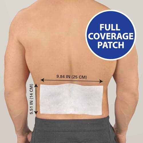 HealthWise Cold Hot Medicated Menthol XL Patch | 5% Menthol | Back and Large Areas | 5.51” x 9.84” | 6-Count | Paraben-Free | Soothes Minor Aches and Pains | Super-Size Relief — view 4