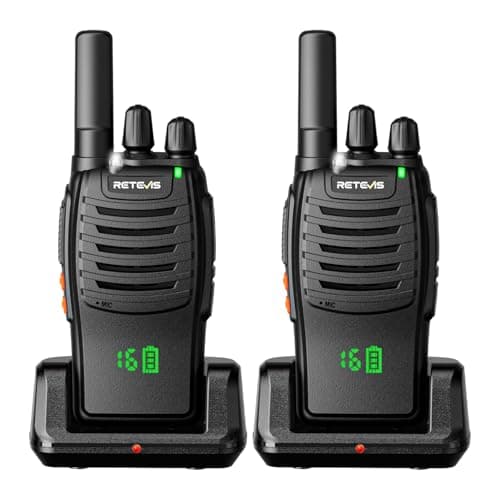 Retevis H777H Walkie Talkies Long Range for Adults, Sturdy 2 Way Radios,Shatterproof Hidden Display, Type-C Charging,VOX, SOS Alarm, Flashlight, License-Free, Two Way Radio for Camping Hiking(2 Pack)