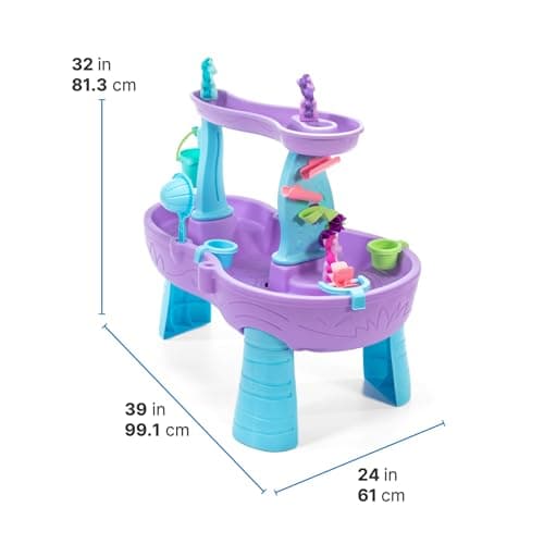 Step2 Rain Showers and Unicorns Water Table for Kids, Toddler Outdoor Sensory Play Table, 13 Accessories, Pink, Ages 18 Months+ — view 2