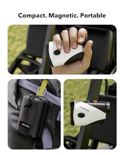 REDTIGER 1200 Yards Golf Range Finder with Slope, 7X Magnification Golf Rangefinder, IP54 Waterproof, Fast Flag Pole Locking Vibration, Rechargeable Laser Rangefinder Golfing with Magnet Stripe — view 5