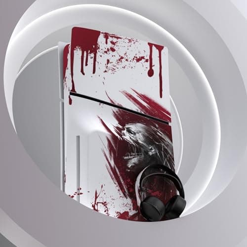 PlayVital Full Set Skin Sticker for ps5 Slim Console Disc Edition (The New Smaller Design), Vinyl Skin Decal Cover for ps5 Controller & Headset & Charging Station & Media Remote - Blood Zombie — view 5