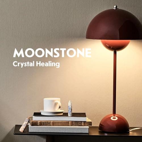 Runyangshi 1PCS Natural Crystal Moonstone Tower 1.96"-2.36" (5-6 cm) 6 Faceted Single Point Prism Healing Crystal Wand for Meditation Reiki Chakra Therapy — view 6