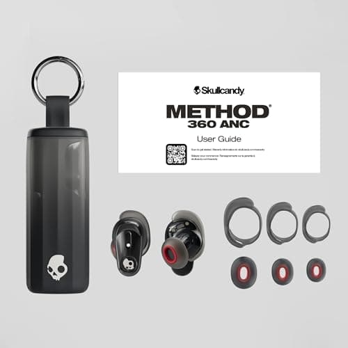 Skullcandy Method 360 ANC Wireless Earbuds, Sound by Bose, Bluetooth Headphones, Premium Noise Cancelling, Up to 40 Hrs Battery, Sweat and Water Resistant, Microphone for iPhone Android - Bone — view 10